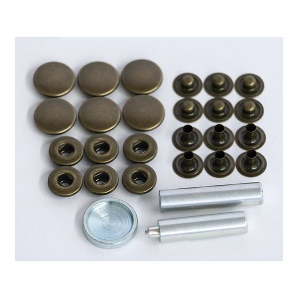 クロバー ホック釦スナップ 15mm (アンティークゴールド) 26564 1個(6組) 62-4082-49（直送品）