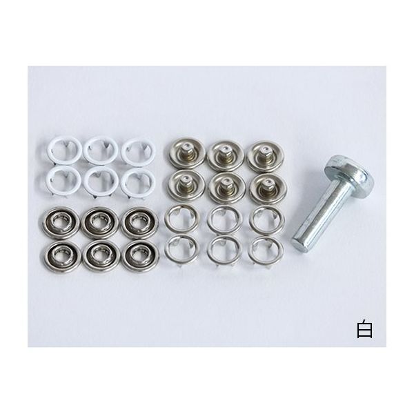 クロバー ホック釦リング 10mm (ニッケル) 26566 1個(6組) 62-4082-51（直送品）