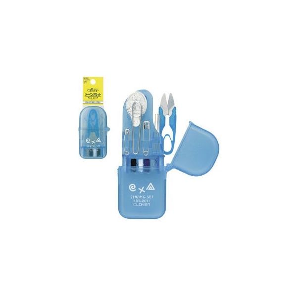 クロバー ソーイングセット 「SSー201」 ブルー 38121 1個 62-4083-85（直送品）