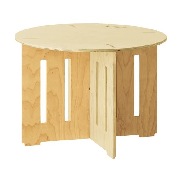 アズワン 木製簡易テーブル 円形タイプ小 直径64.8cm 65-9345-20 1個（直送品）
