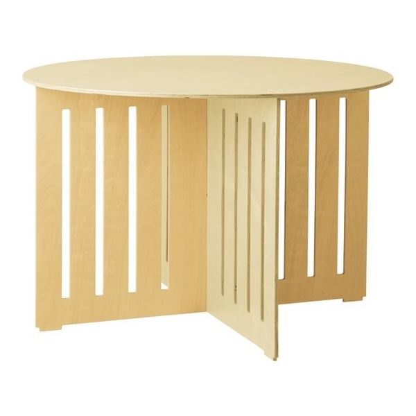 アズワン 木製簡易テーブル 円形タイプ大 直径114.8cm 65-9345-21 1個（直送品）