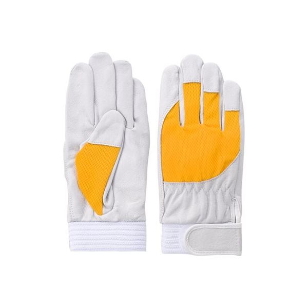 富士グローブ アスリート Fー505 豚皮 S イエロー 1個 62-3954-60（直送品）