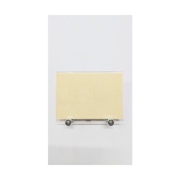 光 メニュー立て 真鍮クローム台 透明 S-12-4 1セット(5個) 353-2203（直送品）