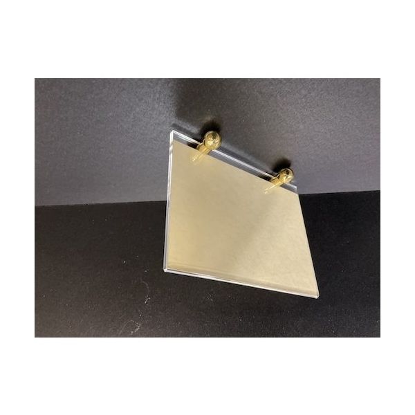 光 メニュー立て真鍮ゴールド台 透明 M-22-4 1セット(5個) 352-9079（直送品）