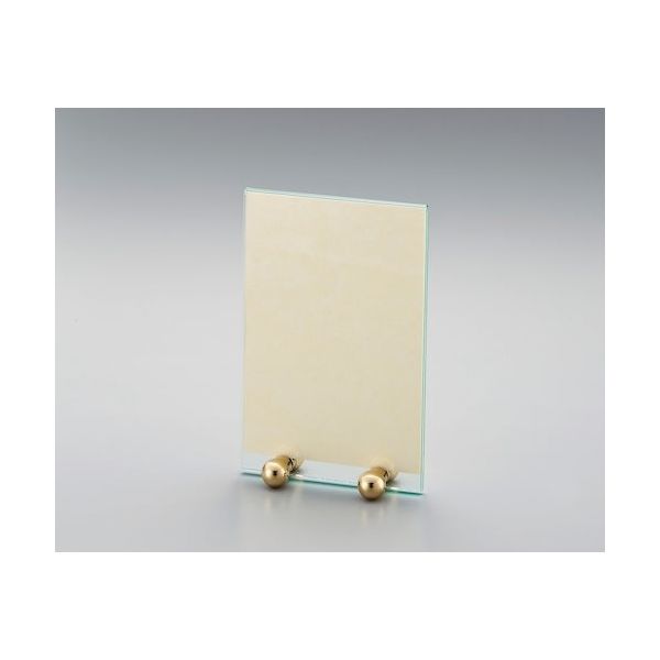 光 メニュー立て真鍮ゴールド台 ガラス M-42-1 1セット(5個) 353-1851（直送品）