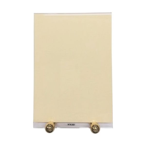 光 メニュー立て真鍮ゴールド台 透明 M-52-4 1セット(5個) 353-1867（直送品）