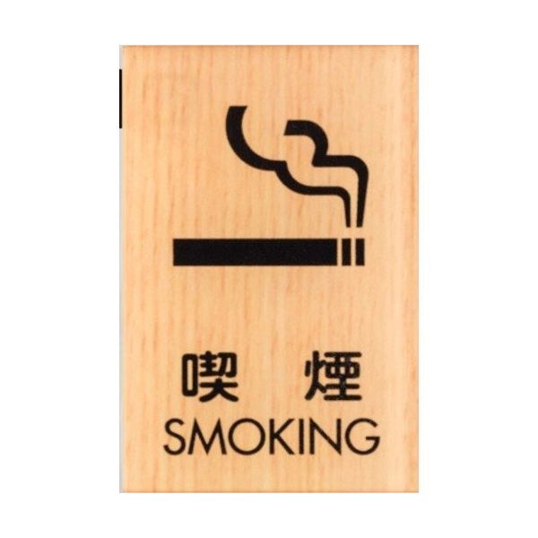 光 サインプレート 喫煙 SMOKING WMS67-6 1セット(5枚) 359-9702（直送品）