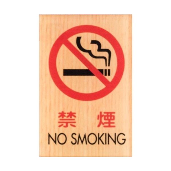 光 サインプレート 禁煙 NO SMOKING WMS67-7 1セット(5枚) 359-9695（直送品）