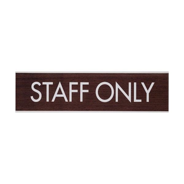 光 サインプレート STAFF ONLY WMS1848-3 1セット(5枚) 360-1297（直送品）