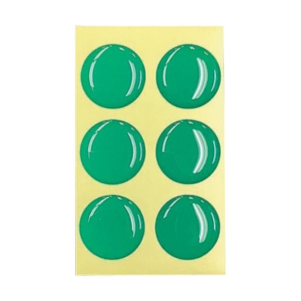 光 蓄光 緑 20mm丸 (6個入) LS-23 1セット(30個:6個×5パック) 355-3422（直送品）