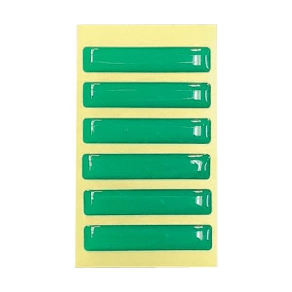 光 蓄光 緑 40×8mm (6個入) LS-43 1セット(30個:6個×5パック) 355-3424（直送品）