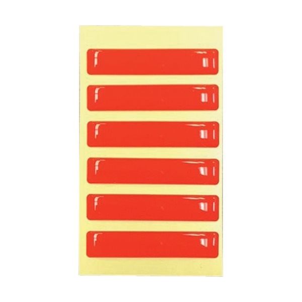 光 蓄光 赤 40×8mm (6個入) LS-42 1セット(30個:6個×5パック) 355-3435（直送品）