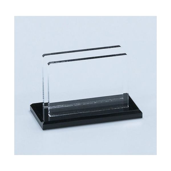 光 メニュー立て 黒・透明 NA215C-3 1セット(4個) 353-2483（直送品）