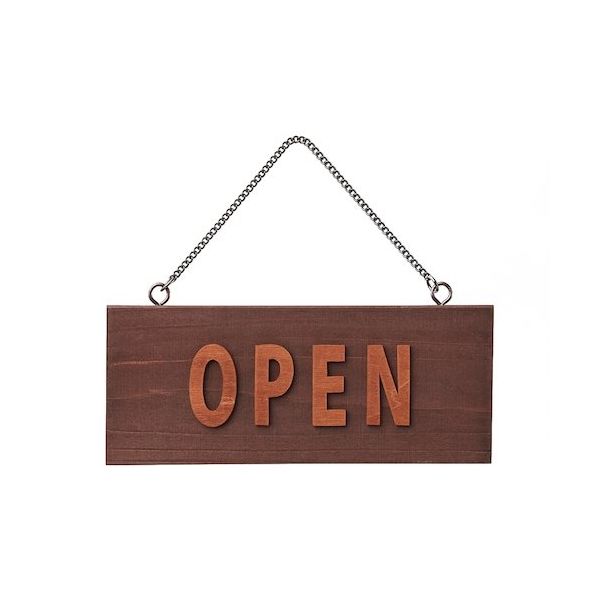 光 サインプレート 茶 OPENーCLOSED H2290-2 1個 346-9714（直送品）