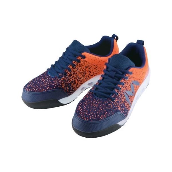 丸五 マンダムニット#001 オレンジ/ネイビー 24.5cm MNDMNIT001-O/N-245 1足 62-8951-84（直送品）