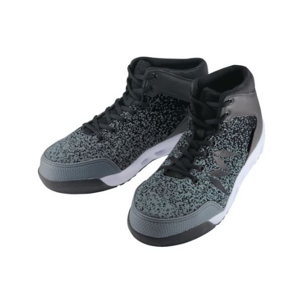 丸五 マンダムニット#002 グレー/ブラック 24.5cm MNDMNIT002-G/BK-245 1足 62-8951-91（直送品）