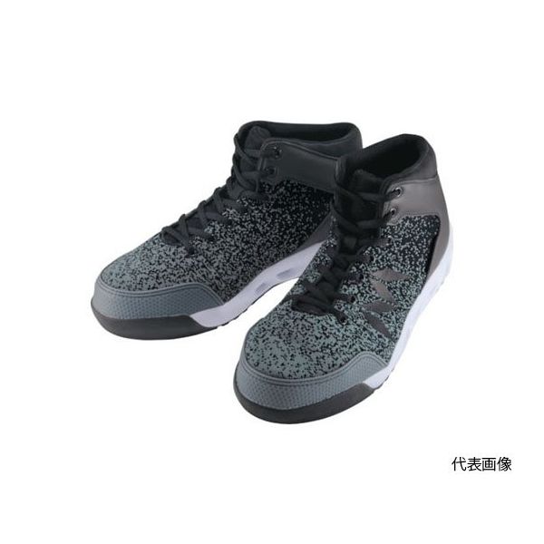 丸五 マンダムニット#002 グレー/ブラック 25.0cm MNDMNIT002-G/BK-250 1足 62-8951-92（直送品）