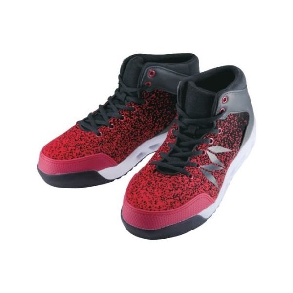 丸五 マンダムニット#002 レッド/ブラック 24.5cm MNDMNIT002-R/BK-245 1足 62-8951-98（直送品）