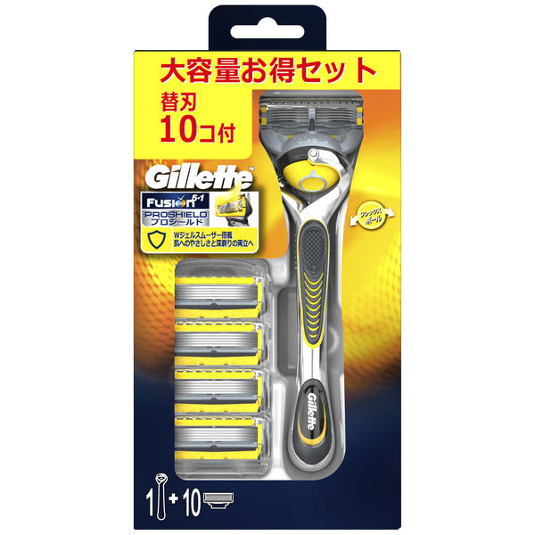 ジレット（Gillette）髭剃り プロシールド 9B 極薄5枚刃 本体＋替刃10 