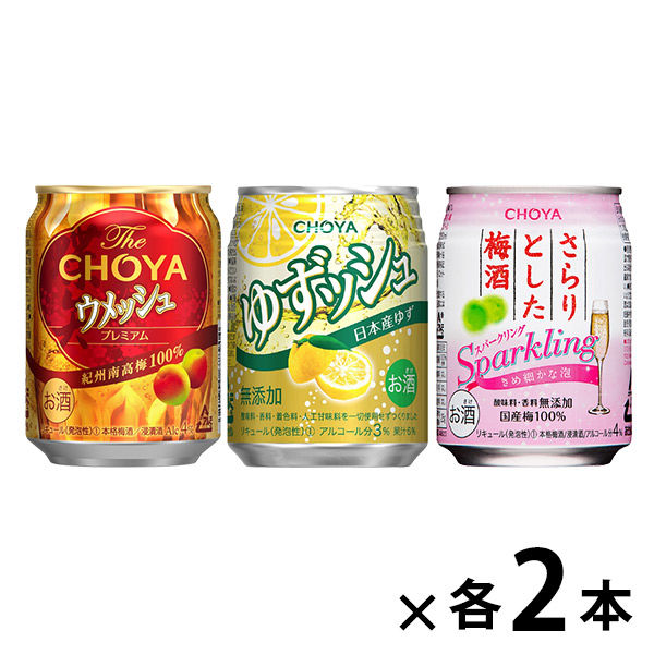 【セール】梅酒 チョーヤ CHOYA 梅酒3種アソート 250ml 1セット（6本）ギフト