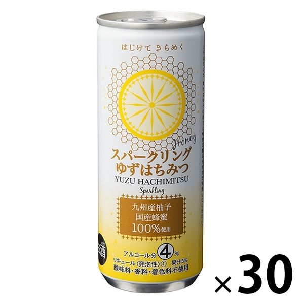おおやま夢工房 スパークリング ゆずはちみつ 250ml 缶 1箱(30 おおやま夢工房 スパークリング ゆずはちみつ 250ml 缶 1箱(30