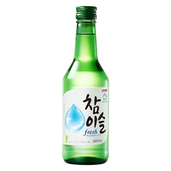 眞露 （ジンロ）「チャミスル fresh 17.2°360ml」 JINRO 5本 韓国焼酎 - アスクル