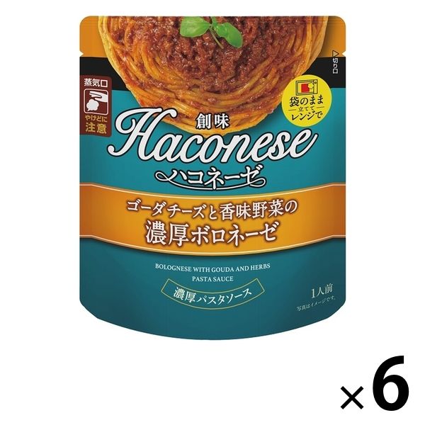 ハコネーゼ ゴーダチーズと香味野菜の濃厚ボロネーゼ 110g 1セット（6個）創味食品 パスタソース