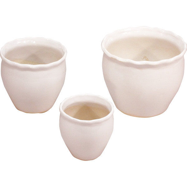 有限会社大和工業 【2箱セット】陶器植木鉢3点セット 23-8236 有限会社大和工業 【2箱セット】陶器植木鉢3点セット 23-8236