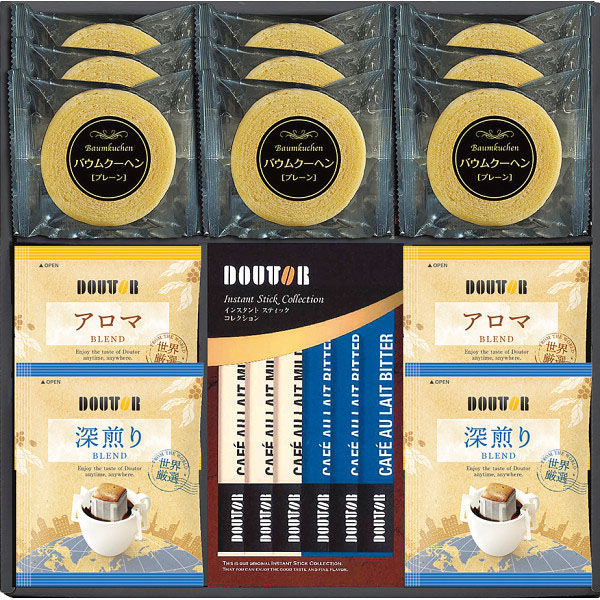 アールコーヒー ドトールコーヒー・バウムクーヘンギフトセット 24-7579-060 1箱（直送品）