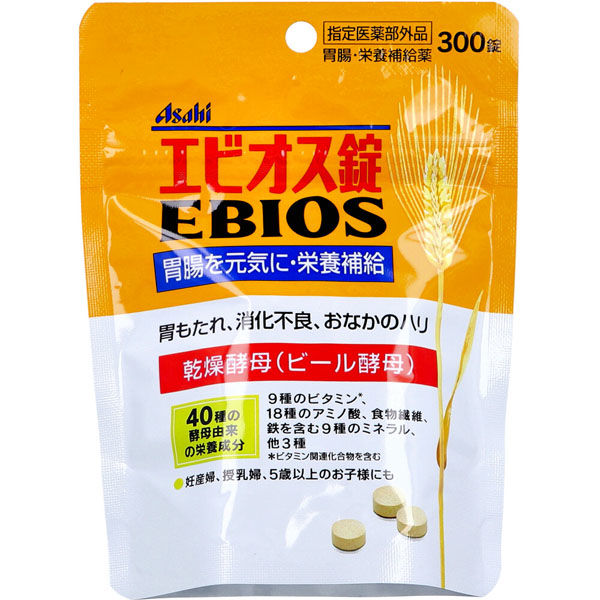 アサヒグループ食品 エビオス錠 パウチ 300錠 DN-1-05 1セット(1袋(300錠入)×5)（直送品）