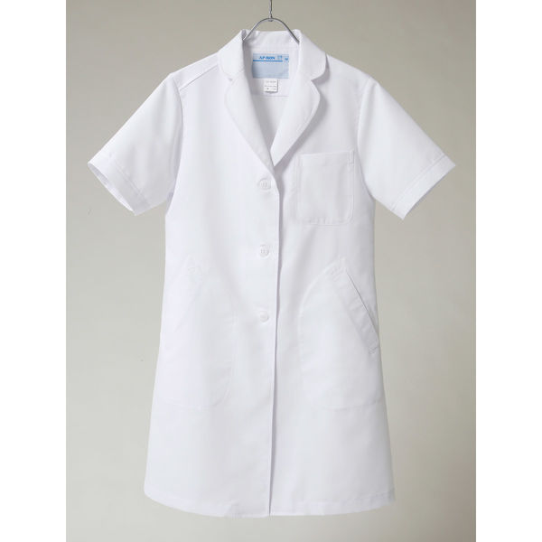 アプロンアパレル レディス診察衣(ホワイト)Mサイズ 122-90AP-M 1枚（直送品）