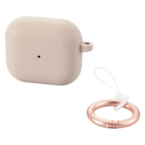 エレコム AirPods 第3世代 シリコン カバー 衝撃吸収 落下防止 カラビナ付 AVA-AP5SC