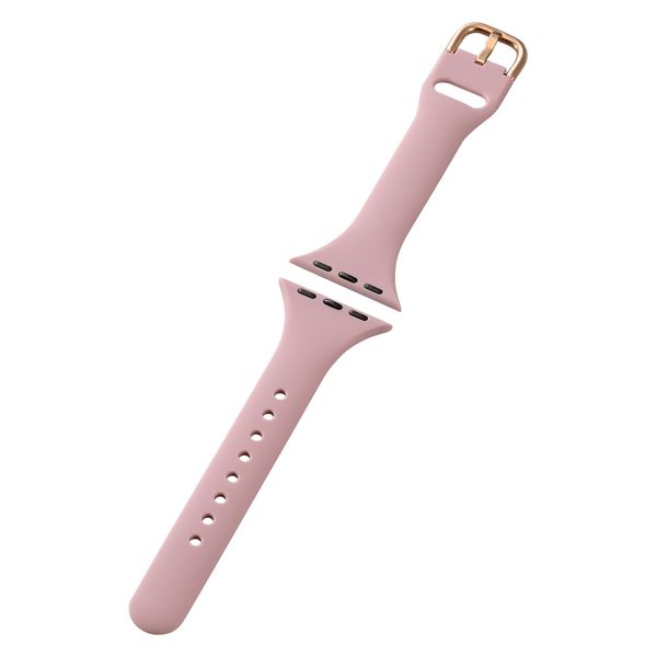 アップルウォッチバンド(41/40/38mm) シリコン 耐衝撃 スリム ピンク AW-41BDSCJPN エレコム 1個（直送品）