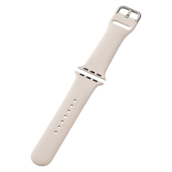 アップルウォッチバンド(41/40/38mm) シリコン 耐衝撃 スターライト AW-41BDSCWH エレコム 1個（直送品）