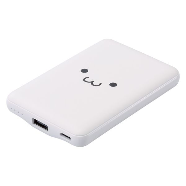 モバイルバッテリー 5000mAh 軽量 小型 最大15W しろちゃん EC-C12WF エレコム 1個（直送品）