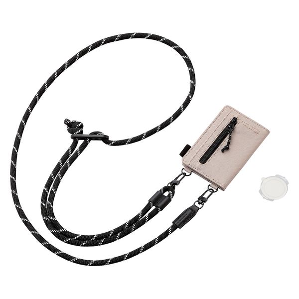 スマホ ショルダー ストラップ カジュアル 丸ひも 紐直径6mm ベージュ P-STSDCDR06BE エレコム 1個（直送品）