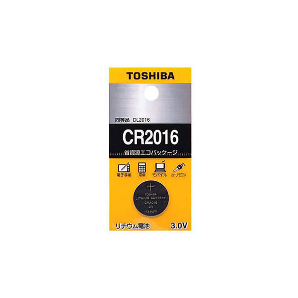 東芝 リチウム電池 CR2016 07-6210 1セット(10個)（直送品）
