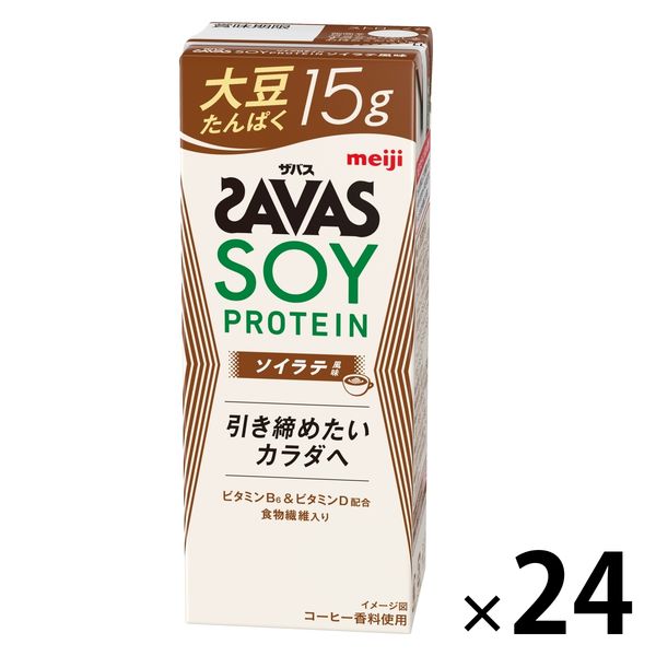 （ザバス）SOY PROTEIN ソイラテ風味 1セット（1本×24） 明治