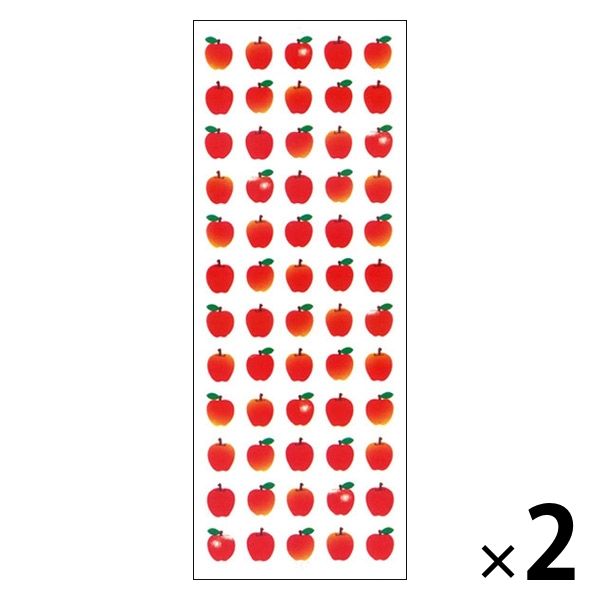 奥山商会 ラメ入りシール リンゴ5列 CR541 1セット（1枚×2）