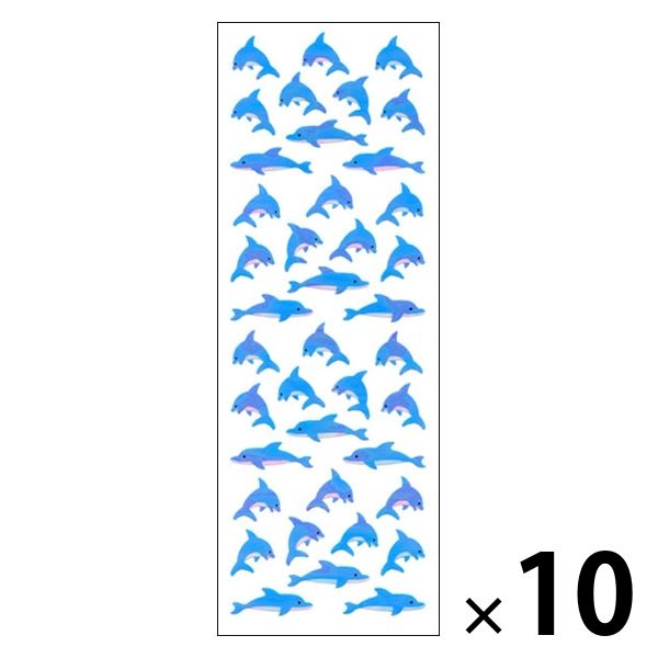 奥山商会 オーロラシール イルカ EA022 1セット（1枚×10）