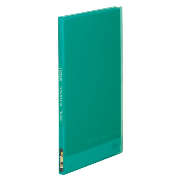 キングジム クリアーファイル シンプリーズ 固定式 20ポケット 緑 186TSPミト 1セット（1箱（10冊入）×3）
