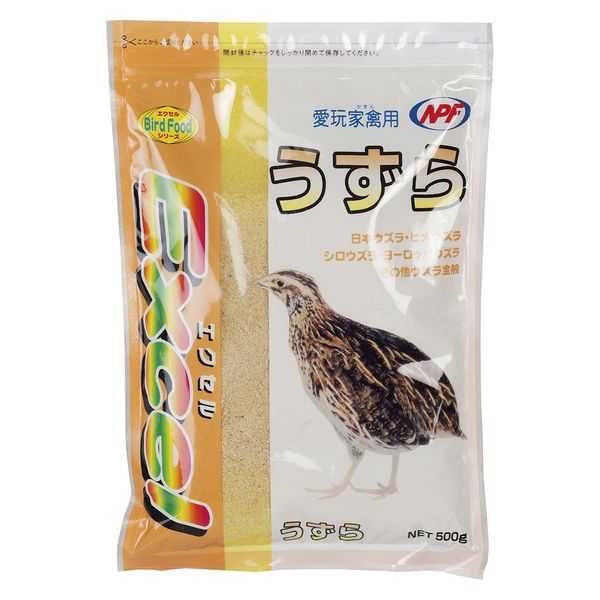 ナチュラルペットフーズ エクセル うずら 500g 鳥 えさ フード 4932804302461 1個（直送品） - アスクル