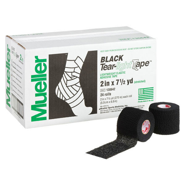 Mueller(ミューラー) テーピングテープ ティアライトテープ ブラック 130642 1セット（24個）（直送品）