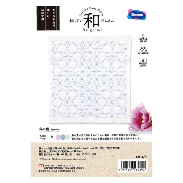 小紋 紫陽花文様 混紡 しつけ糸付き y381 小紋 紫陽花文様 混紡 しつけ糸付き y381