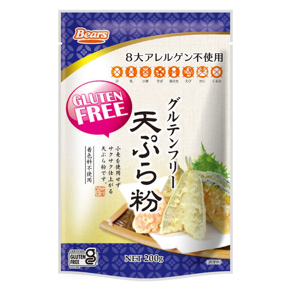 熊本製粉 グルテンフリー 天ぷら粉 8大アレルゲン不使用 200g 1個