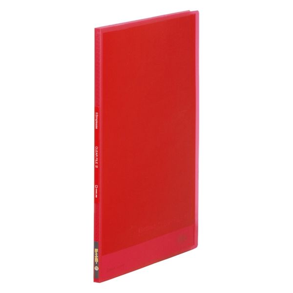 キングジム クリアーファイル シンプリーズ 固定式 10ポケット 赤（透明） 186TSPHアカ 1セット（1冊×10）