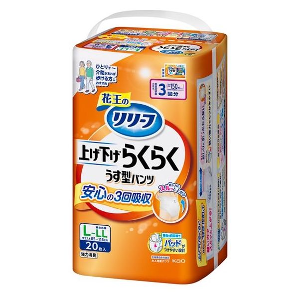 ち*ま様 14FF990 新品 花王　リリーフパンツ6袋　Ｍ-Ｌサイズ　パンツ型 リリーフ テープ式にもなるパンツ M～Lサイズ ［14枚入