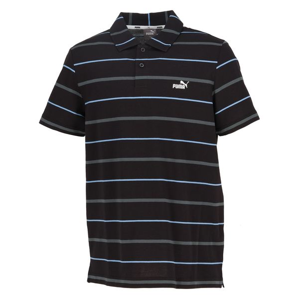 PUMA(プーマ) 半袖Tシャツ ＥＳＳ　ＳＴＲＩＰＥ　ポロシャツ XL プーマ　ブラック 680693 1枚（直送品）