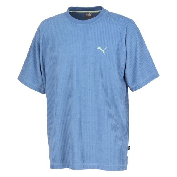 PUMA(プーマ) 半袖Tシャツ SUMMER PACK パイル Tシャツ L ゼン ブルー 680677 1枚（直送品） - アスクル