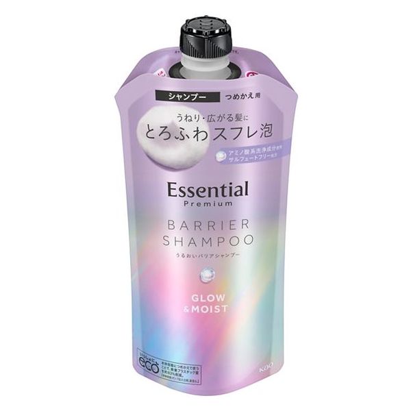 エッセンシャル プレミアム うるおいバリアシャンプーグロウ 詰め替え 340ml 花王 - アスクル